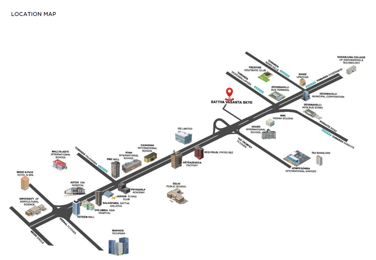 Sattva Vasanta Location Map