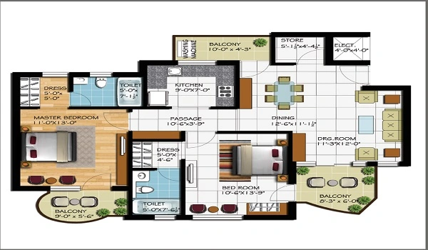 Featured Image of Sattva Vasanta 2 Bhk Apartment Floor Plan