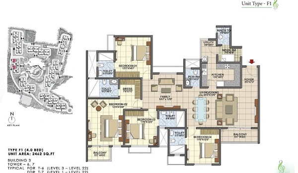 Featured Image of Sattva Vasanta 4 Bhk Apartment Floor Plan